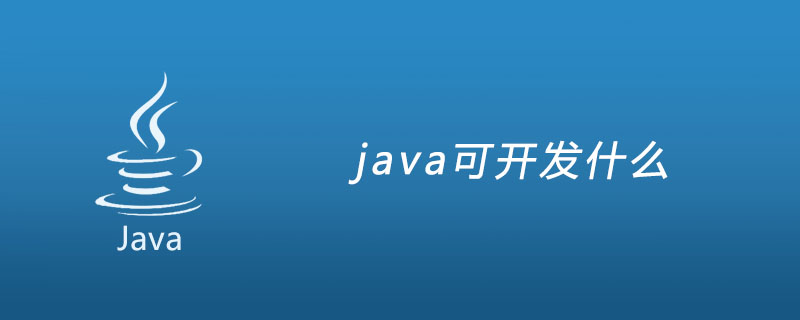 java可开发什么