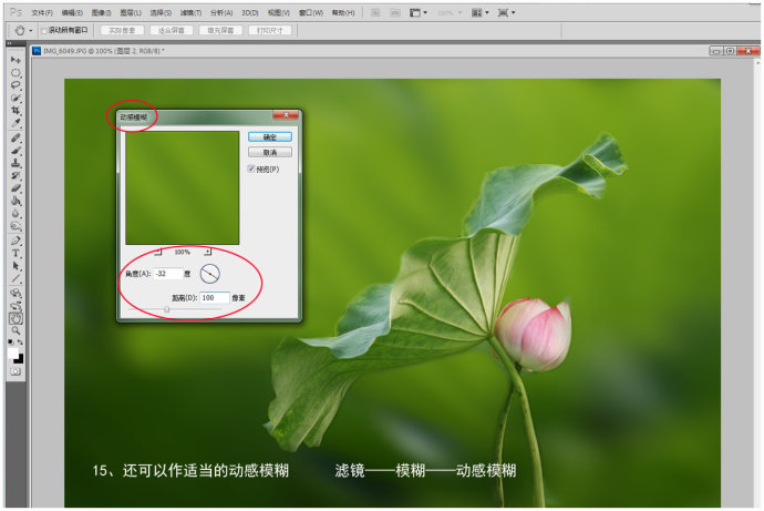 ps制作虚化背景突出主体之荷花图片效果教程