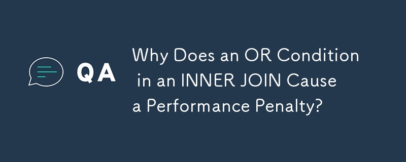 Why Does An Or Condition In An Inner Join Cause A Performance Penalty