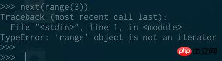 Diskussion darüber, ob das Range-Objekt in Python ein Iterator ist