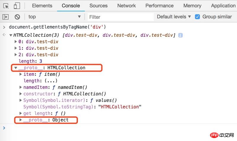 Analyse de NodeList, HTMLCollection et Array