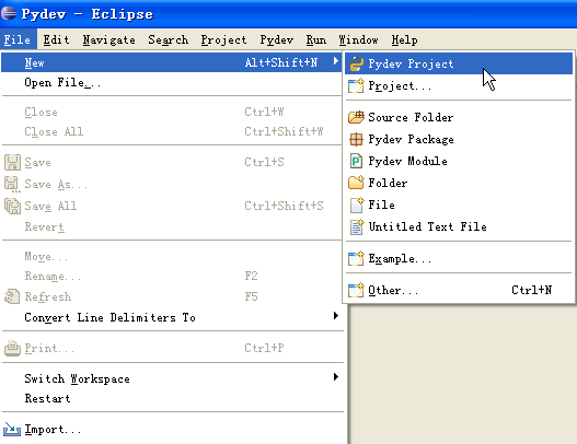 Eclipse+Pydev インストールチュートリアル