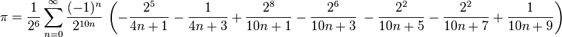 Calculate the value of π using Python