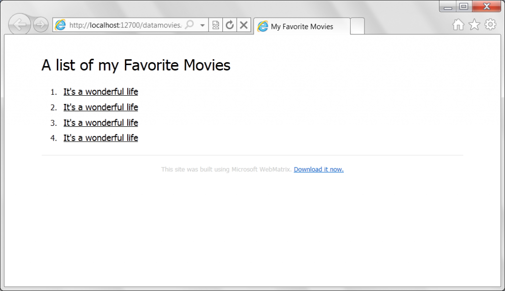 WebMatrix Advanced Tutorial (5): How to use databases in web pages