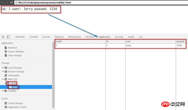 Introduction to the four basic operations of HTML5 WebSQL