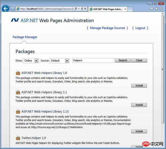 Share ASP.NET study notes (8) WebPages Helper