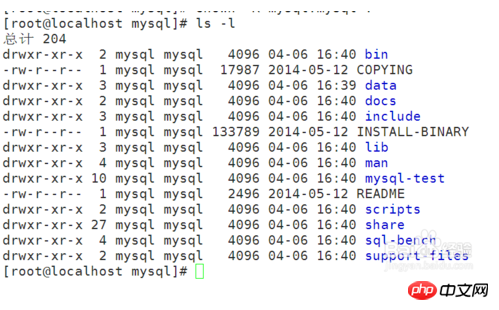 Moving and decompressing the MySQL tar package and creating a mysql user