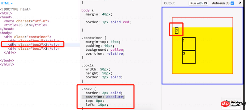 CSS での位置決めの簡単な紹介 (コード例)