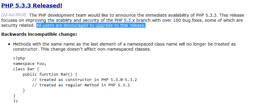 Windows で PHP を 5.3.3 にアップグレードするプロセスと注意事項