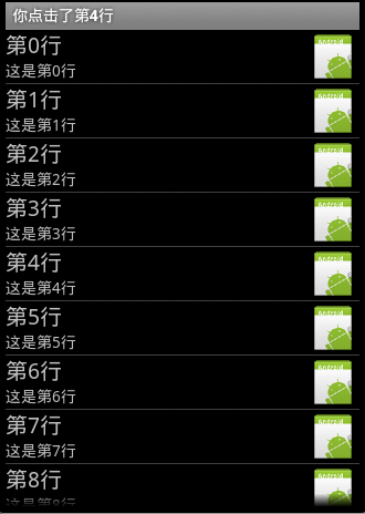 リストビューとアダプターの使用法