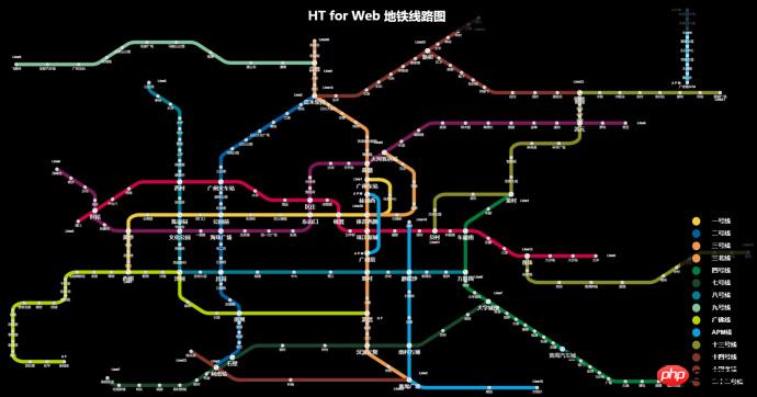 HTML5 Canvas はインタラクティブな地下鉄路線図を実装します