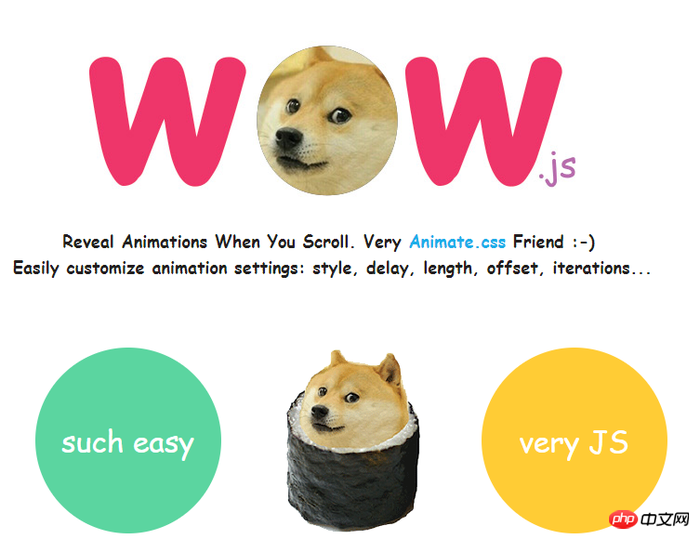 ページを動かすWOW.js