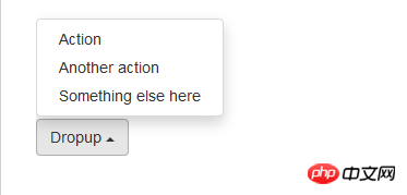 Implementation of drop-down menu under Bootstrap framework (code example)