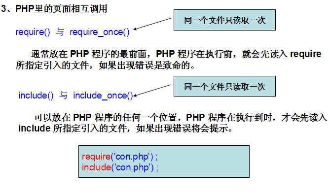 Pages in php call each other