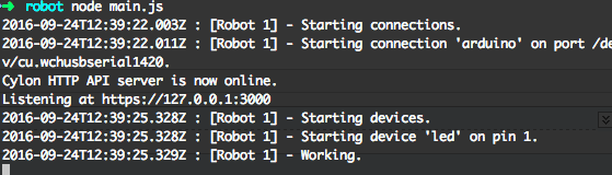 Arduinoを操作するnodejsの簡単な実装