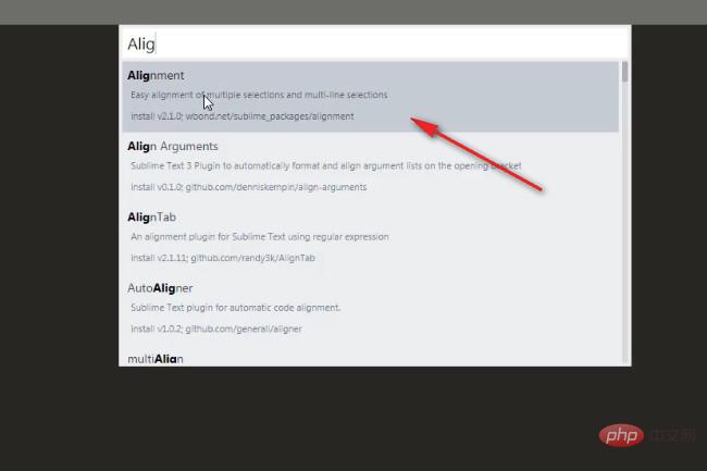 Comment installer le plug-in Alignment dans Sublime