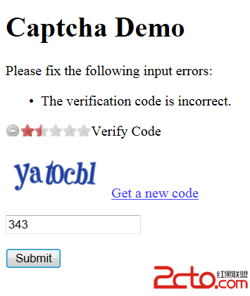 PHP development framework Yii Framework tutorial (20) UI component Captcha example