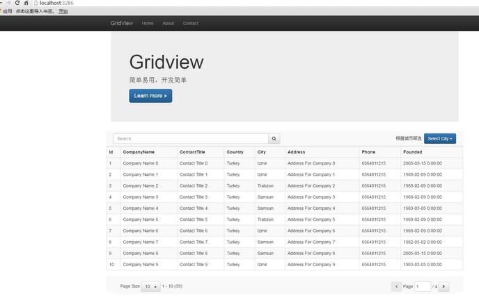 Asp.net MVC中GridView的使用方法