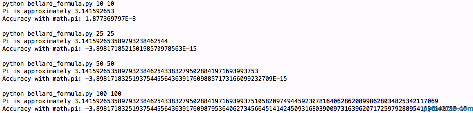 使用 Python 計算 π 值