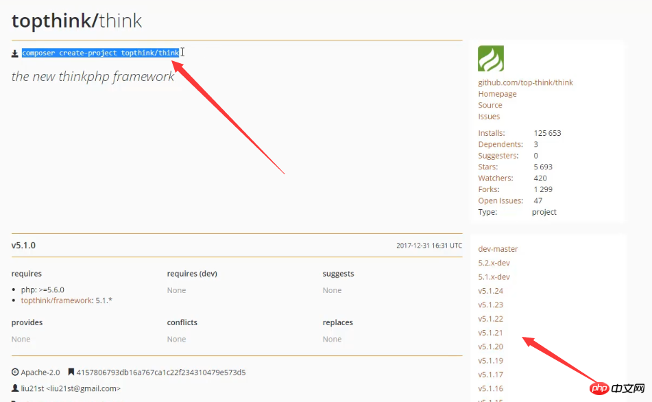 How to download and install the ThinkPHP5.1 framework through Composer? (Pictures + Videos)