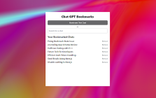 Chat GPT Bookmark Manager