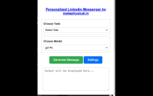 Personalized AI Message Generator for LinkedIn