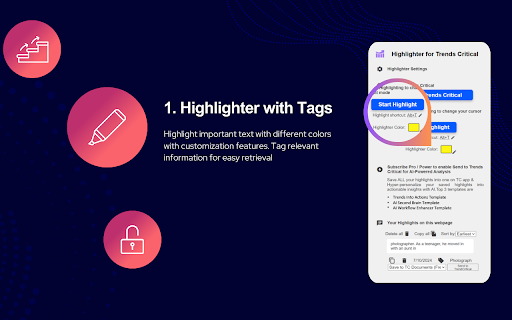 Chrome Extension Highlighter for TrendsCritical.com