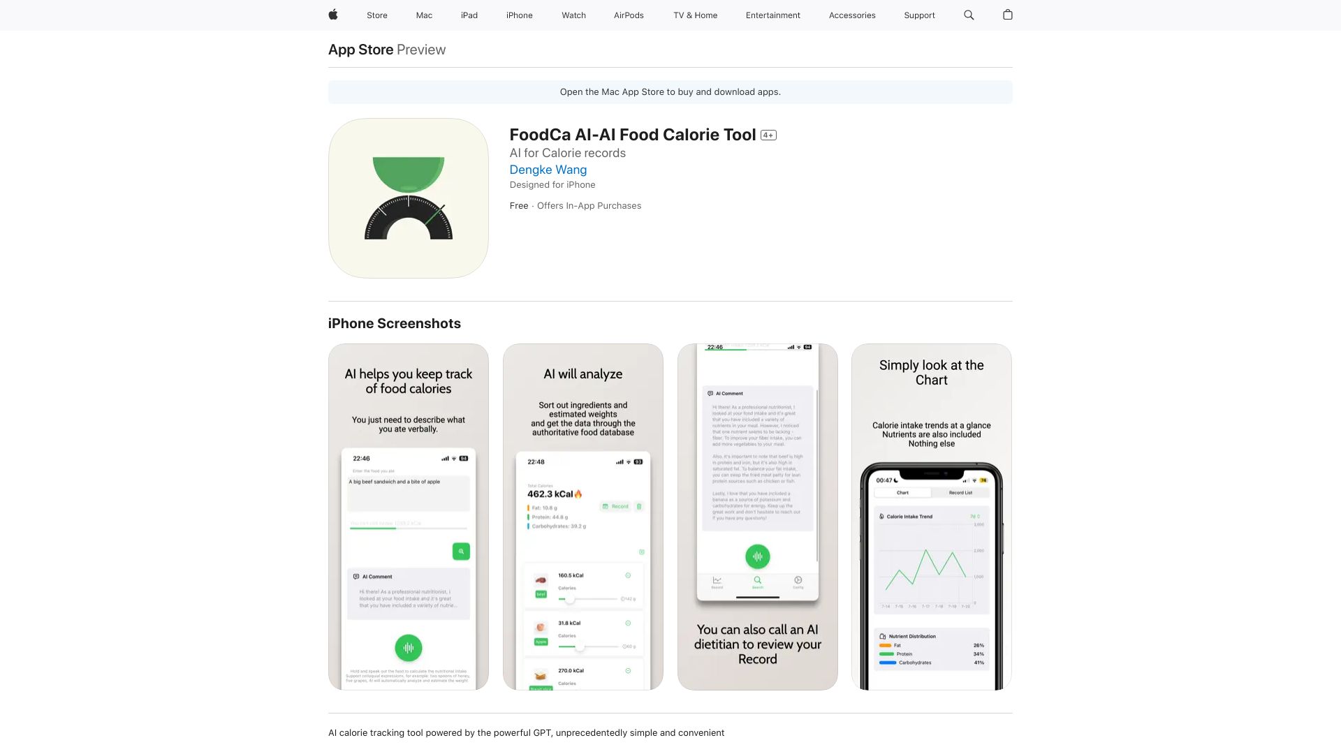 Food Calorie Tracker