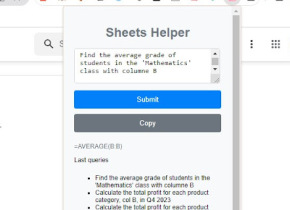 Sheets Helper