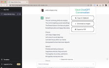 Save ChatGPT Conversation