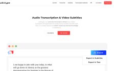 Audiotype - Audio Transcription and Video Subtitles
