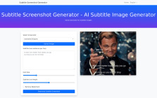 Subtitle Screenshot Generator