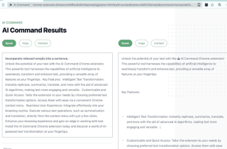 AI Command Chrome extension