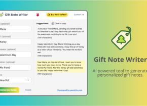 Gift Note Writer