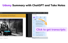 ChatGPT with Udemy videos summary generator
