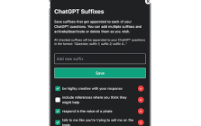 ChatGPT Suffix Manager