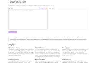 Paraphrasing Tool - Free AI Paraphraser