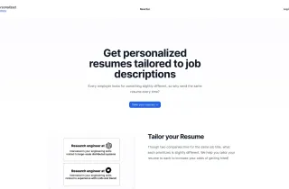 AI Personalized Resumes