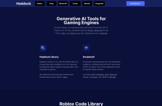 Haddock - Generative AI Tools for Gaming Engines