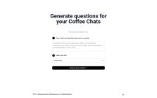 Podcast and coffee chat question generator