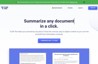 TLDR This - Article Summarizer & Online Text Summarizing Tool
