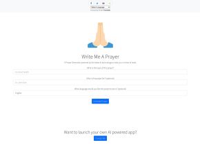 Write Me A Prayer - An AI Powered Prayer Generator