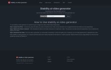 Stability AI Video Generator