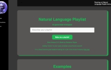 Natural Language Playlist