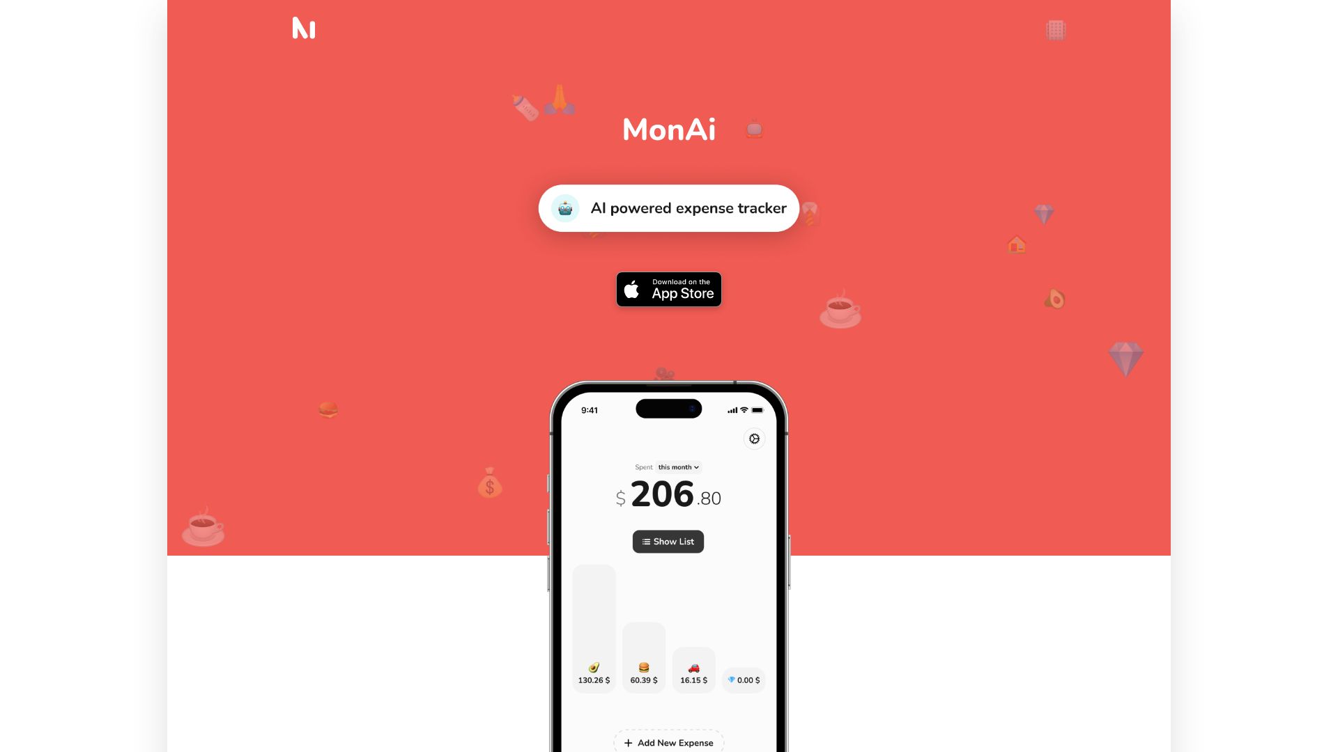 MonAi - AI powered expense tracker