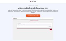 AI Interactive Calculators Generator