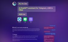 Zev - ChatGPT for Telegram, LINE & Viber