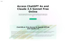 Chat100.ai: Free ChatGPT 4o and Claude 3.5 Sonnet