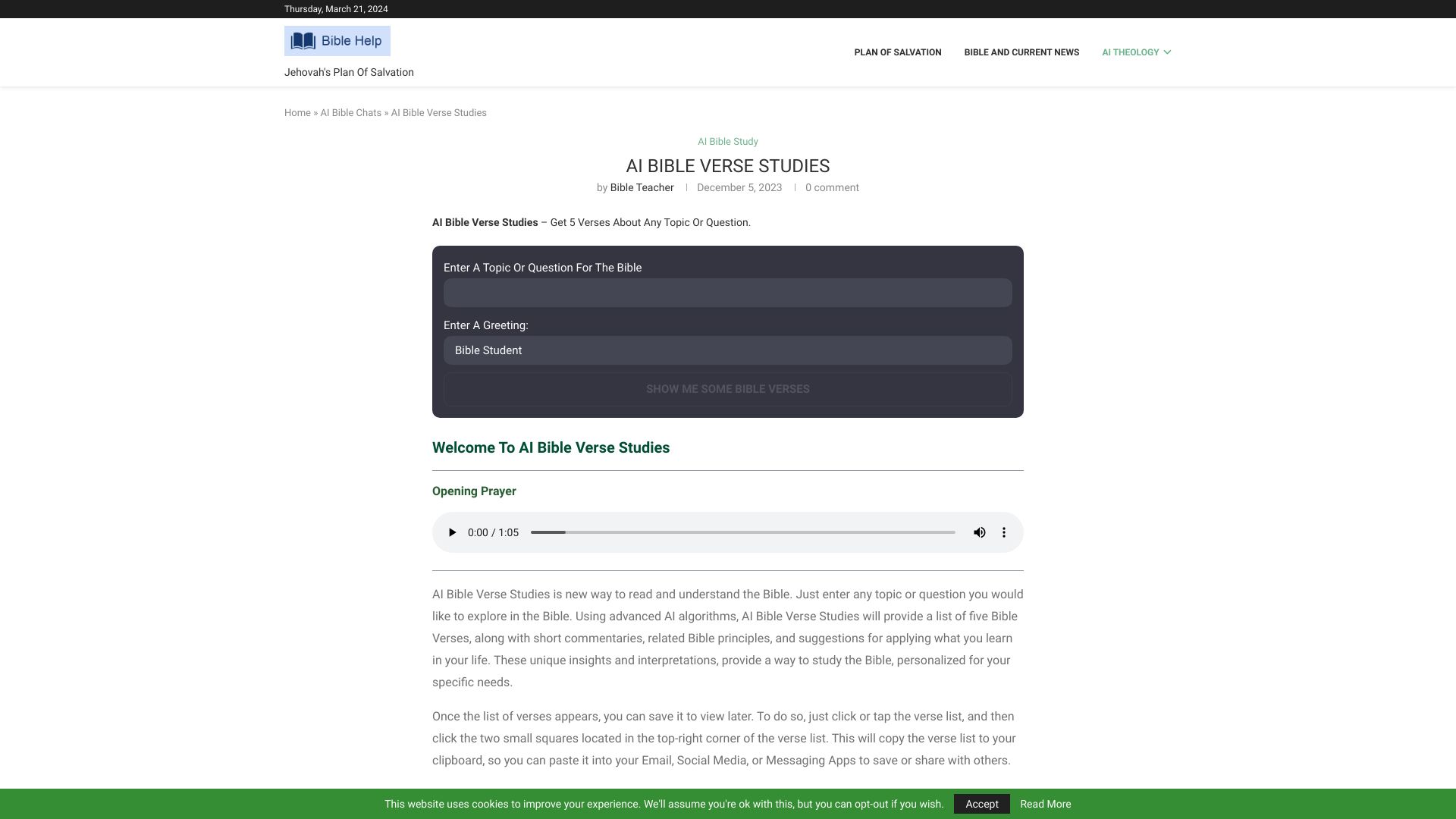AI Bible Verse Studies