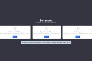 SommerAI: Your Mental Health Companion